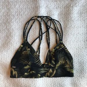 VS printed crisscross back bralette